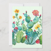 Cactus Mexican Fiesta Brautparty Einladung (Rückseite)