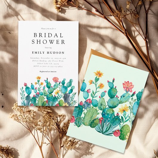 Cactus Mexican Fiesta Brautparty Einladung