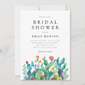 Cactus Mexican Fiesta Brautparty Einladung (Vorderseite)