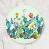 Cactus Mexican Fiesta Brautparty Geschenkanhänger (Rückseite)