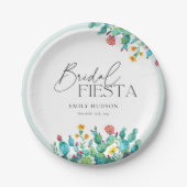 Cactus Mexican Fiesta Brautparty Pappteller (Vorderseite)