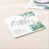 Cactus Mexican Fiesta Brautparty Rechteckiger Pappuntersetzer (angewinkelt)