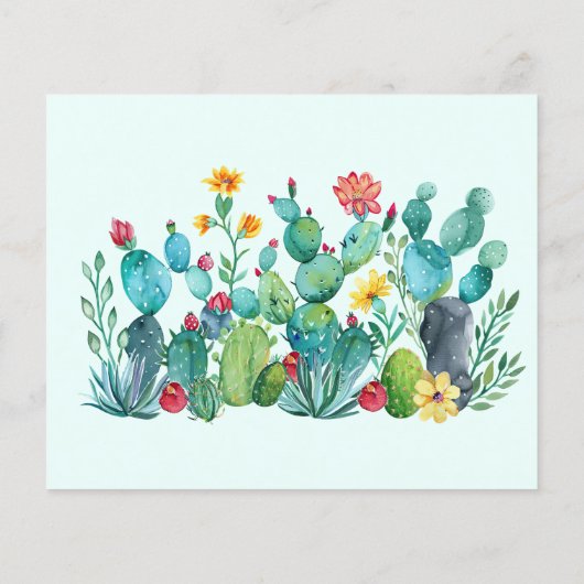 Cactus Mexican Fiesta Brautparty Recipe Card (Rückseite)