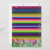 Cactus Mexican Gender Reveal Baby Shower Einladung (Rückseite)