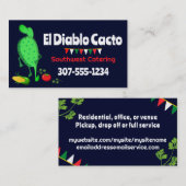 Cactus Mexican Southwestern Cuisine Catering Visitenkarte (Vorne/Hinten)