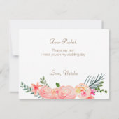 Cactus mexikanisch werden Sie meine Trauzeugin-Kar Einladung (Rückseite)