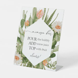 Cactus Mimosa Bar Sign  Sockelschild