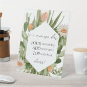 Cactus Mimosa Bar Sign Sockelschild (In SItu)