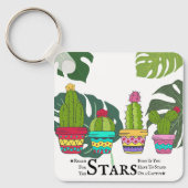 CACTUS MIT GROSSEN BLÄTTER SCHLÜSSELANHÄNGER (Vorderseite)
