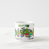 CACTUS MIT QUOTEN UND GROSSEN BLÄTTER ESPRESSOTASSE (Vorderseite)