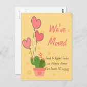 Cactus move card Wir haben Moving Announcem versch Postkarte (Vorne/Hinten)