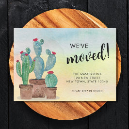 Cactus Moving Announcement Cards Ankündigung