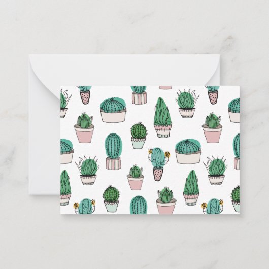 Cactus Moving Announcement Pflanze Mitteilungskarte (Rückseite)