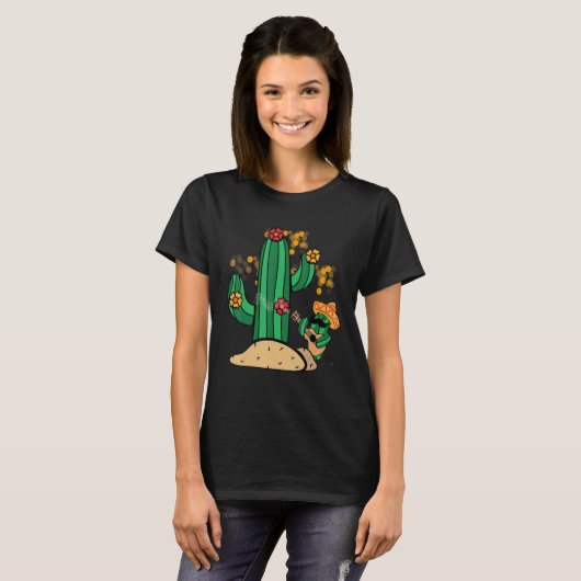 cactus music singing guitar sombrero mexicano dese T-Shirt (Vorne ganz)