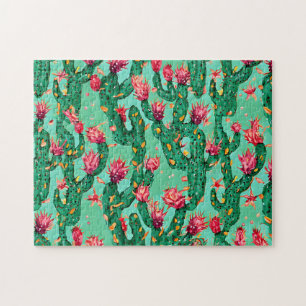 Cactus Muster 2 Bold und Beautiful Jigsaw Puzzle