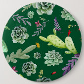 Cactus Muster 3 Button (Vorderseite)