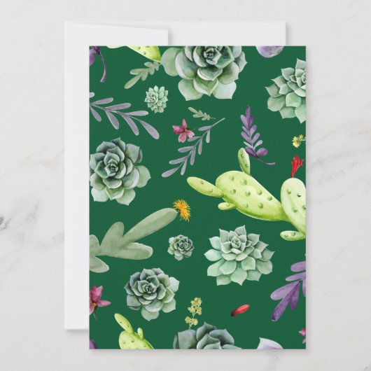 Cactus Muster 3 Dankeskarte (Vorderseite)