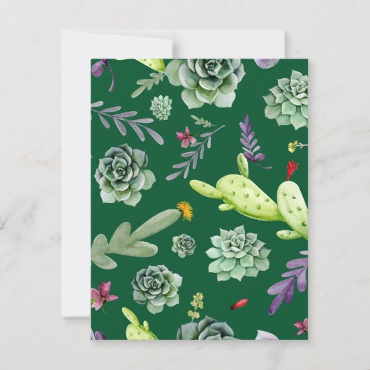 Cactus Muster 3 Mitteilungskarte (Vorderseite)