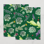 Cactus Muster 3 Mitteilungskarte (Vorne/Hinten)