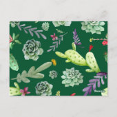 Cactus Muster 3 Postkarte (Rückseite)