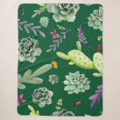 Cactus Muster 3 Sherpadecke (Vorderseite)