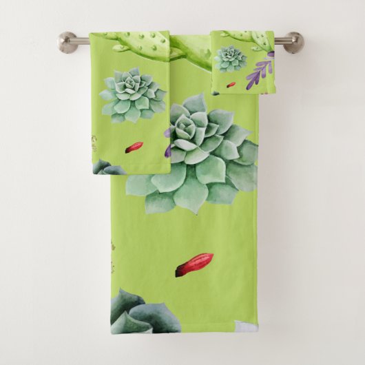 Cactus Muster 6 Badhandtuch Set (Insitu)
