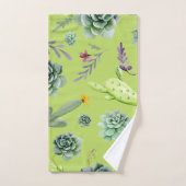 Cactus Muster 6 Badhandtuch Set (Handtuch)