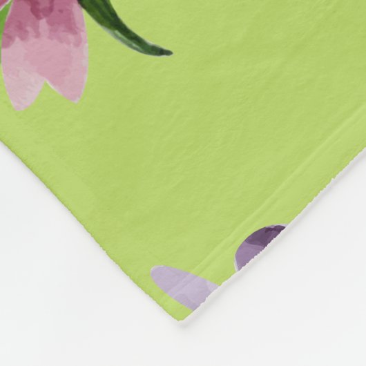 Cactus Muster 6 Fleecedecke (Ecke)