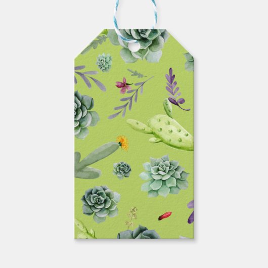 Cactus Muster 6 Geschenkanhänger (Vorderseite)