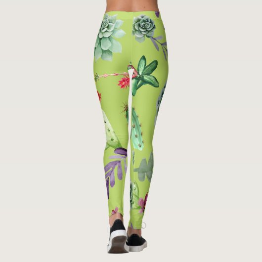 Cactus Muster 6 Leggings (Rückseite)