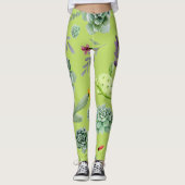 Cactus Muster 6 Leggings (Vorderseite)