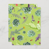 Cactus Muster 6 Postkarte (Vorne/Hinten)