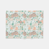 Cactus Muster Niedlich Print Coral Mint Gray Green Fleecedecke (Vorderseite (Horizontal))