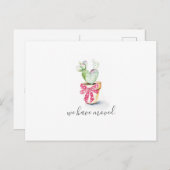 Cactus New Zuhause Holiday Moving Announcemet Postkarte (Vorne/Hinten)