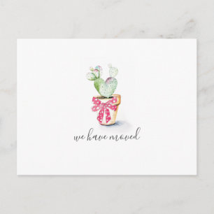 Cactus New Zuhause Holiday Moving Announcemet Postkarte
