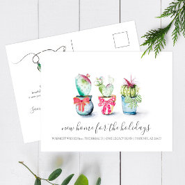Cactus New Zuhause Holiday Moving Announcemet Postkarte