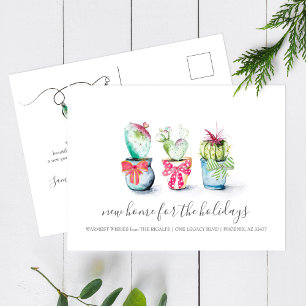 Cactus New Zuhause Holiday Moving Announcemet Postkarte