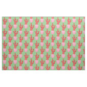 Cactus Niedlich Modern Green Pink Pop Art Stoff (Fat Quarter (45,7 x 55,9 cm))