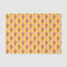 Cactus Niedlich Modern Yellow Pink Pop Art Muster