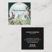 Cactus Night Wüstenstars | Sozialen Medien Quadratische Visitenkarte (Vorne/Hinten)