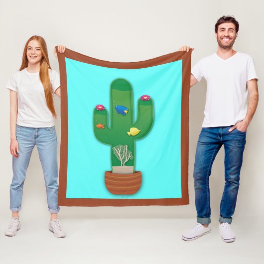 Cactus Oasis Fleecedecke (Beispiel)