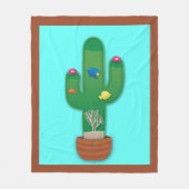 Cactus Oasis Fleecedecke (Vorderseite)