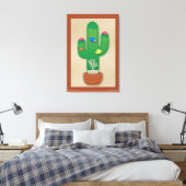 Cactus Oasis Leinwanddruck (Insitu (Schlafzimmer))