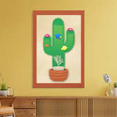 Cactus Oasis Leinwanddruck (Insitu (Wohnzimmer))