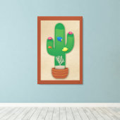 Cactus Oasis Leinwanddruck (Insitu (Holzboden))