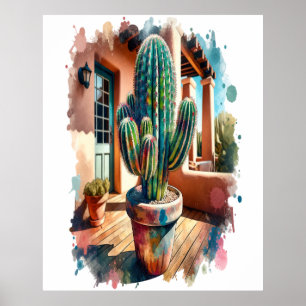 "Cactus on Porch" Poster