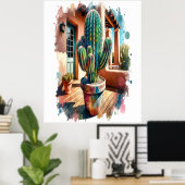"Cactus on Porch" Poster (Heimbüro)