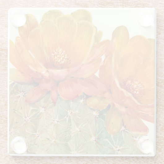 Cactus Orange Blossoms Glasuntersetzer (Rückseite)