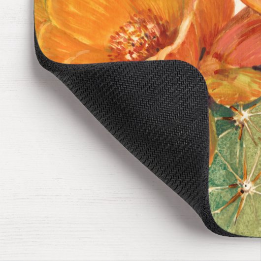 Cactus Orange Blossoms Mousepad (Ecke)