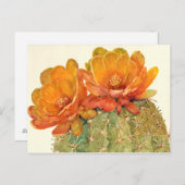 Cactus Orange Blossoms Postkarte (Vorne/Hinten)